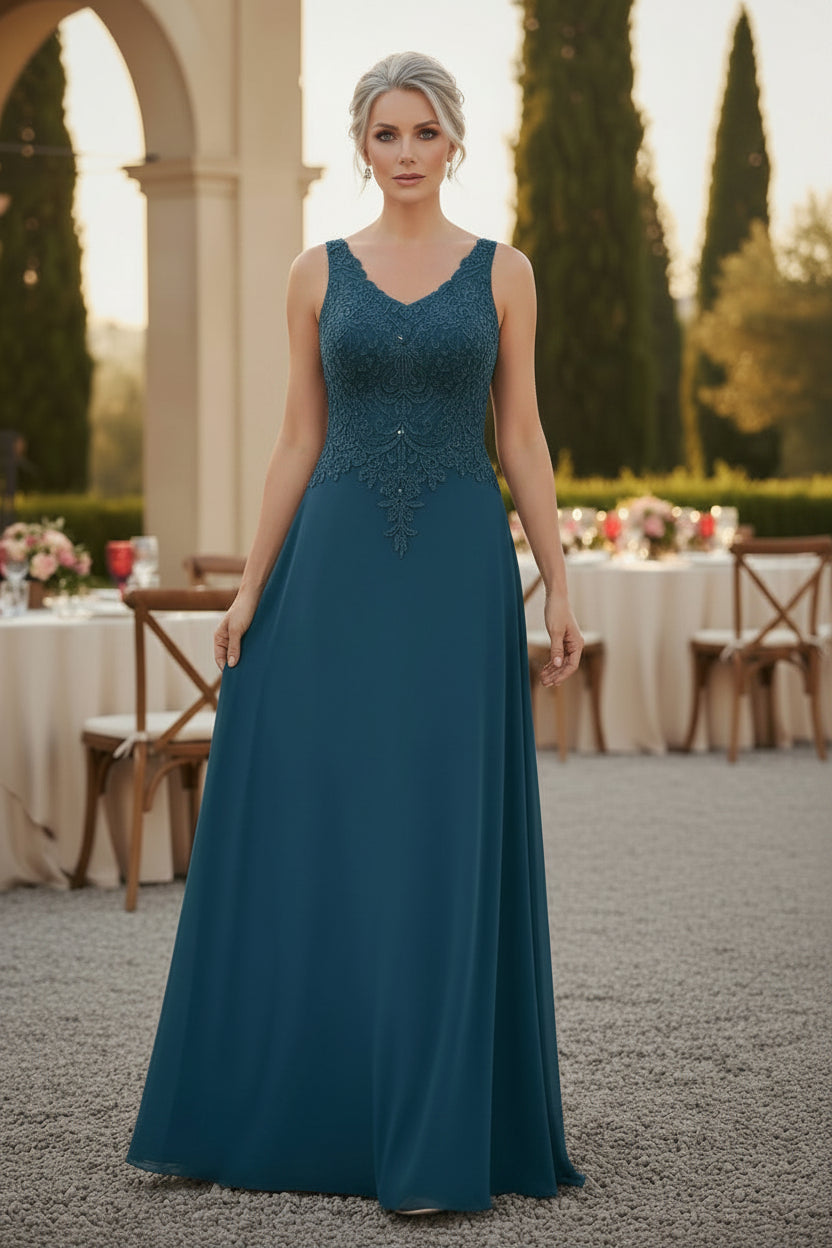 A-Line Chiffon Mother of the Bride Dress with Jacket