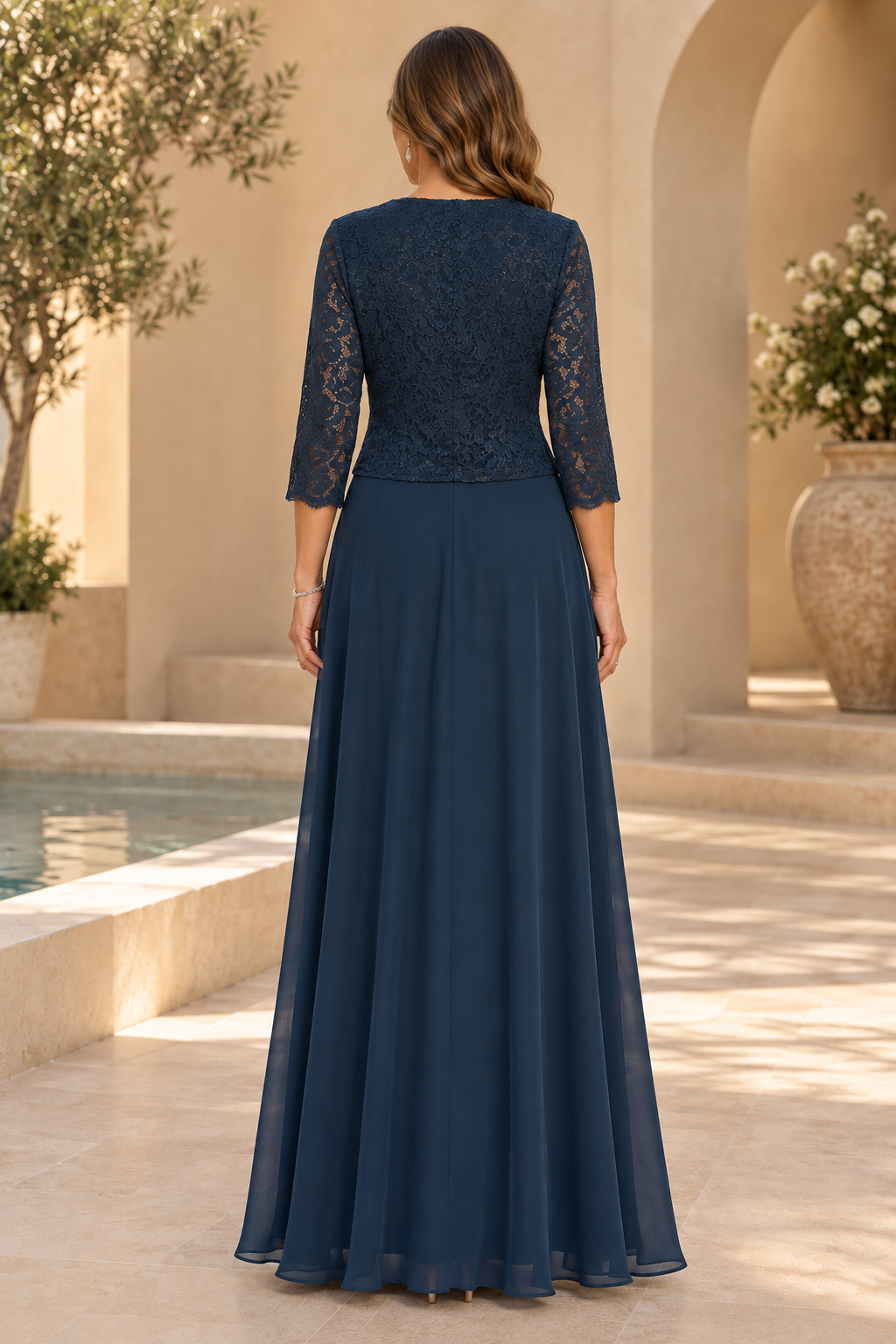 Lace Bodice Gown with Matching Jacket