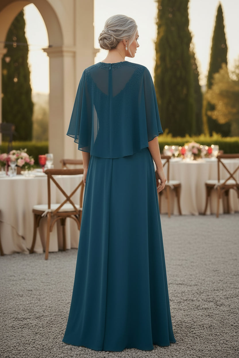 A-Line Chiffon Mother of the Bride Dress with Jacket