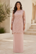 3/4 Sleeve Lace Mother of the Bride Column Gown