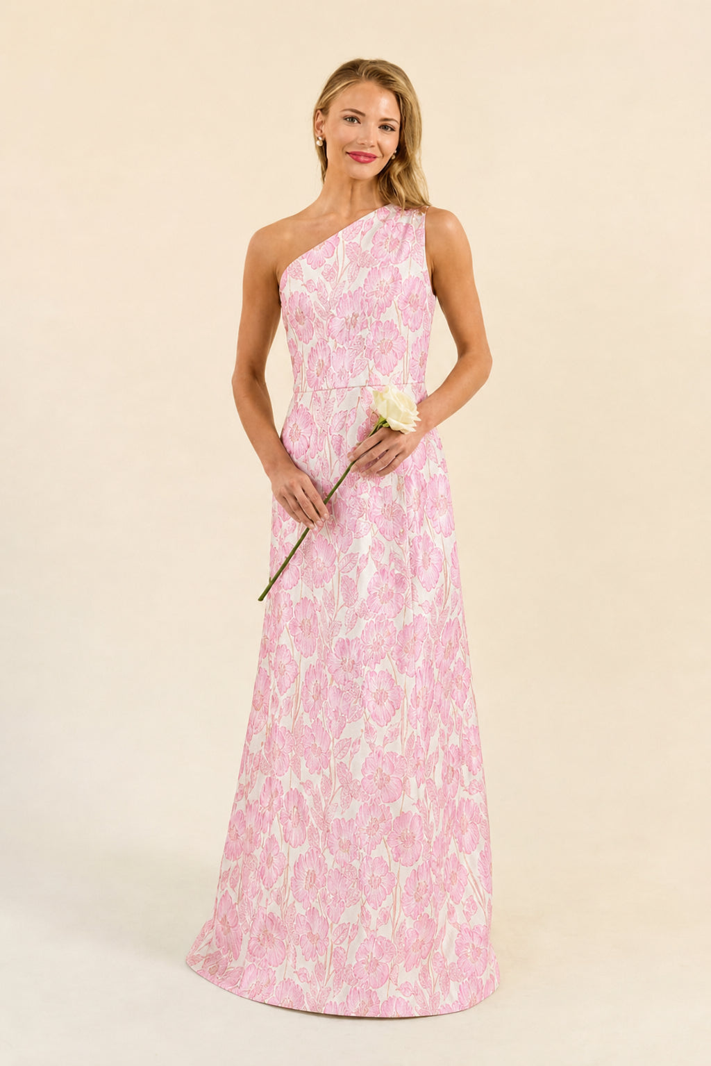 Elegant One-Shoulder A-Line Maxi Dress