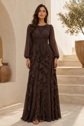 Long Sleeve Tiered Ruffle Maxi Dress