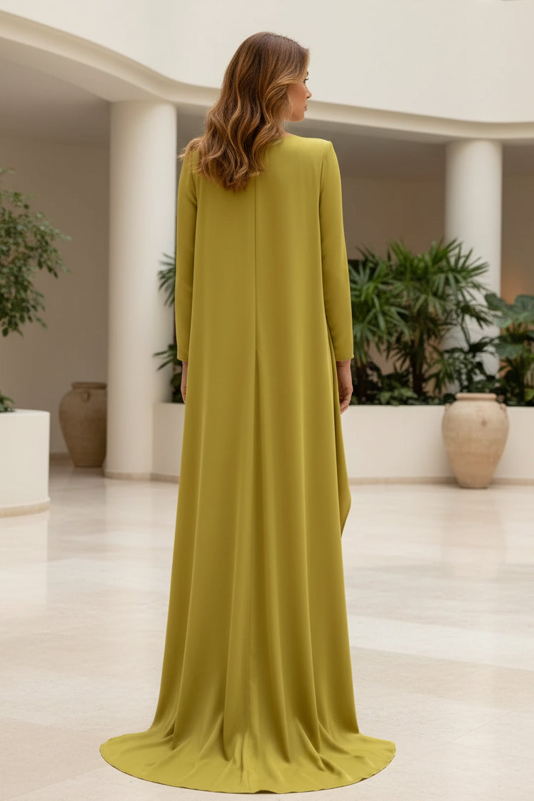 Elegant Asymmetrical Pantsuit with 3D Flower Detail