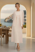 Chiffon A-Line Dress with Matching Jacket