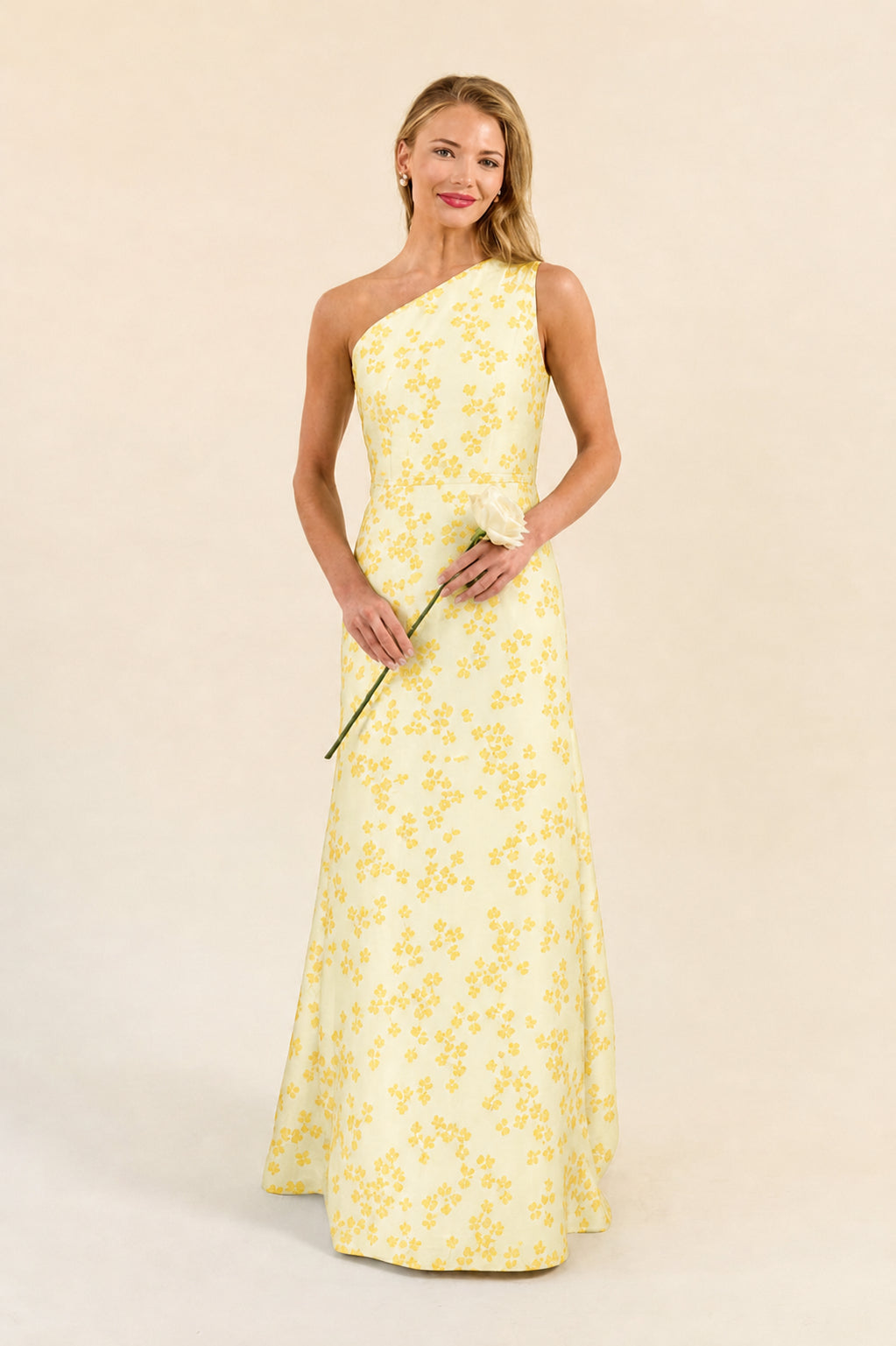 Elegant One-Shoulder A-Line Maxi Dress