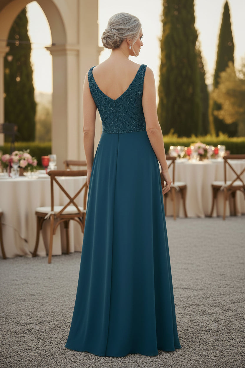 A-Line Chiffon Mother of the Bride Dress with Jacket
