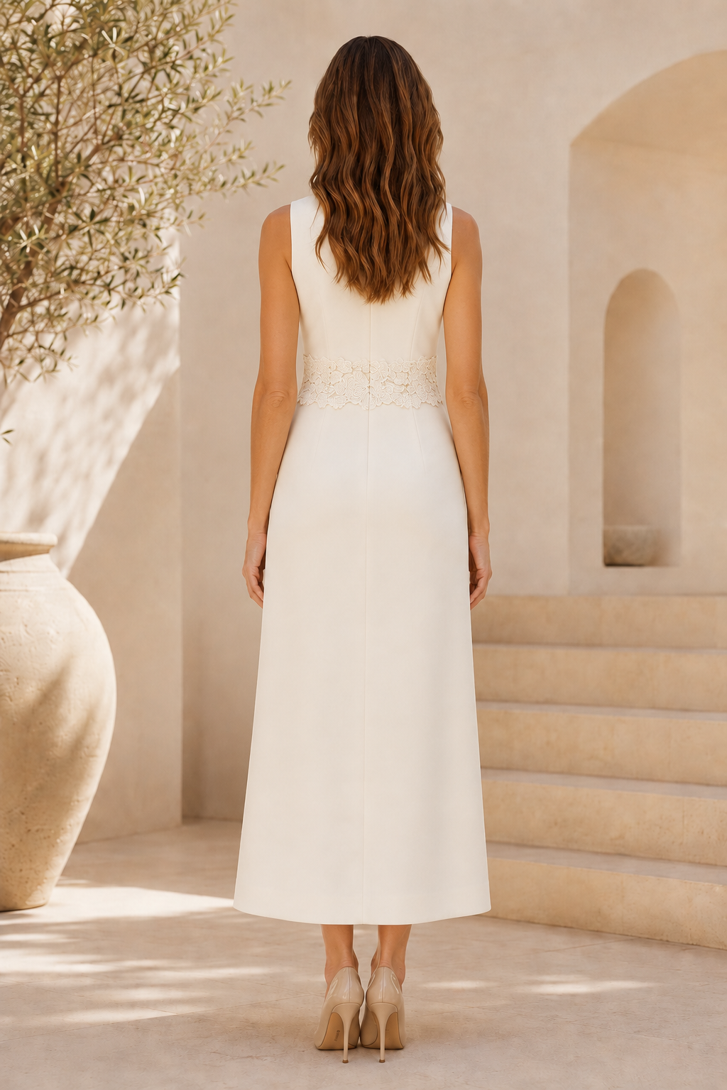 Two-Piece Sheath Dress and Longline Coat Set