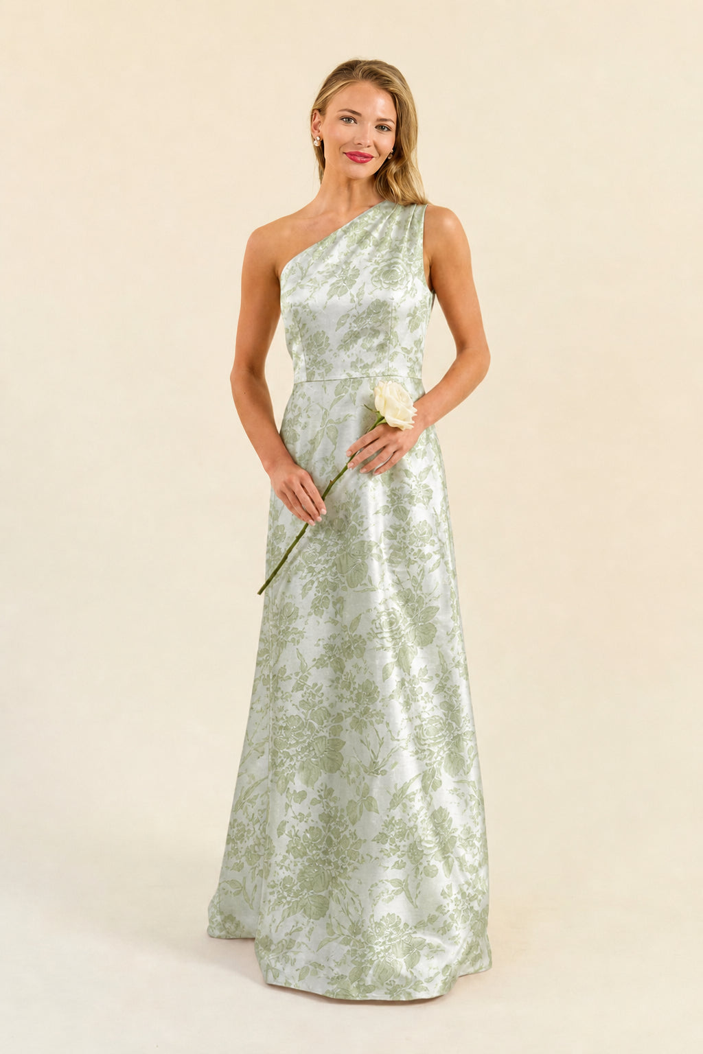 Elegant One-Shoulder A-Line Maxi Dress
