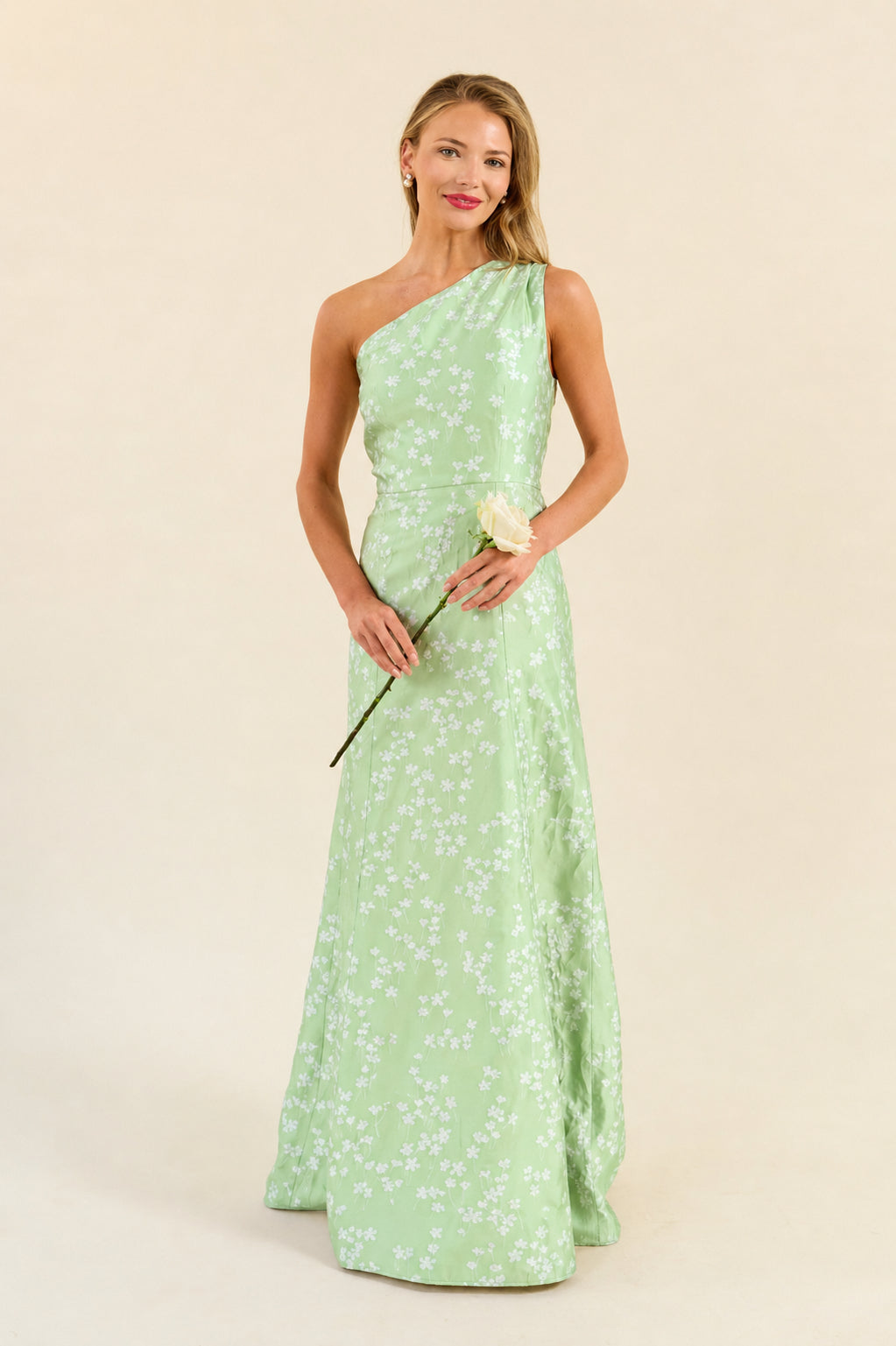 Elegant One-Shoulder A-Line Maxi Dress